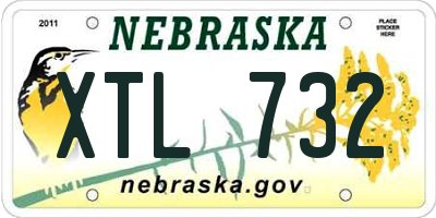 NE license plate XTL732