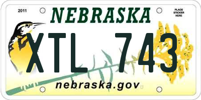 NE license plate XTL743