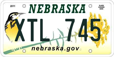 NE license plate XTL745