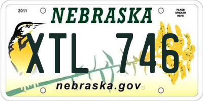 NE license plate XTL746