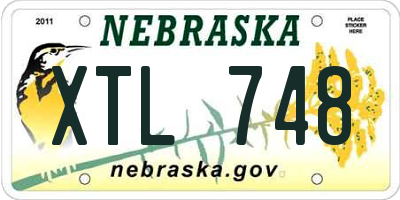 NE license plate XTL748