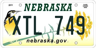 NE license plate XTL749