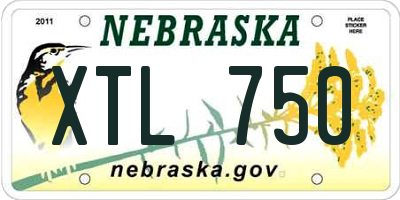 NE license plate XTL750