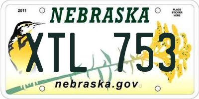 NE license plate XTL753