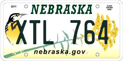 NE license plate XTL764