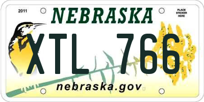 NE license plate XTL766