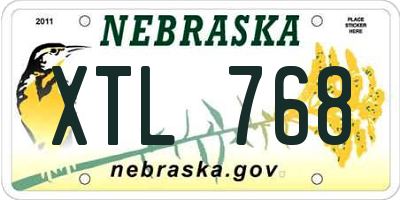 NE license plate XTL768