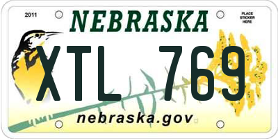 NE license plate XTL769