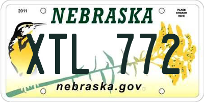NE license plate XTL772