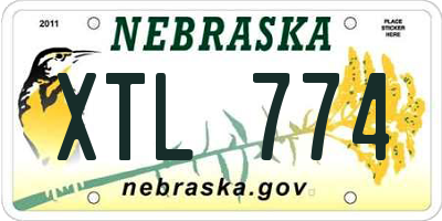 NE license plate XTL774