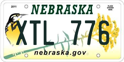 NE license plate XTL776