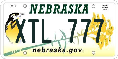 NE license plate XTL777