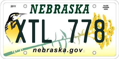 NE license plate XTL778