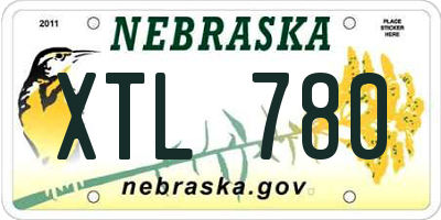 NE license plate XTL780