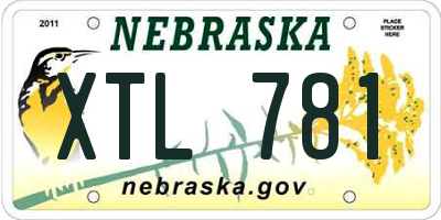 NE license plate XTL781
