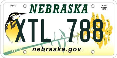 NE license plate XTL788