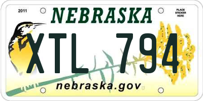 NE license plate XTL794