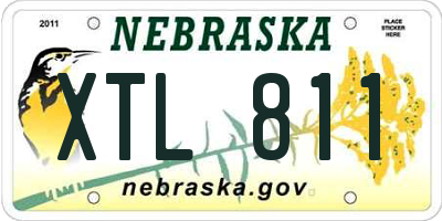 NE license plate XTL811