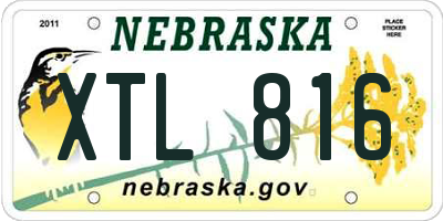 NE license plate XTL816