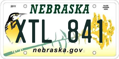 NE license plate XTL841