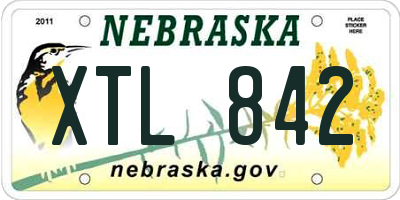 NE license plate XTL842