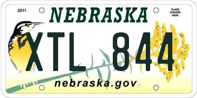NE license plate XTL844