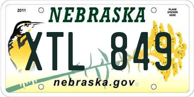 NE license plate XTL849