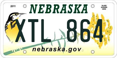 NE license plate XTL864