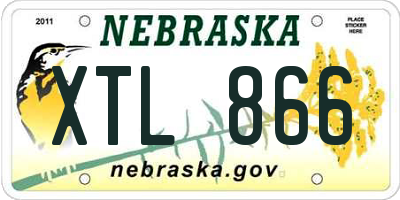 NE license plate XTL866
