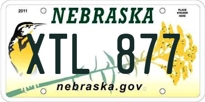 NE license plate XTL877