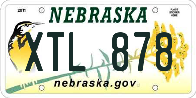 NE license plate XTL878