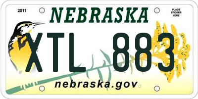NE license plate XTL883