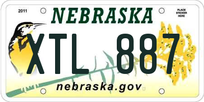 NE license plate XTL887