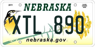 NE license plate XTL890