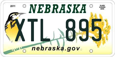 NE license plate XTL895