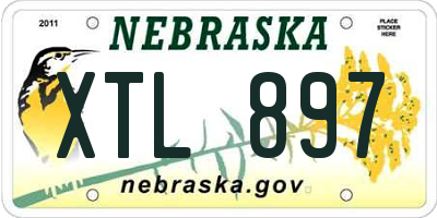 NE license plate XTL897
