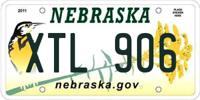 NE license plate XTL906
