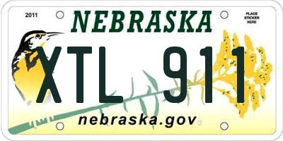 NE license plate XTL911