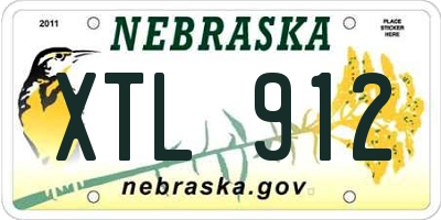 NE license plate XTL912