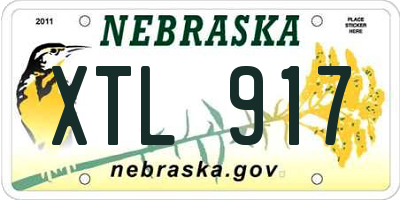 NE license plate XTL917