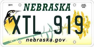 NE license plate XTL919