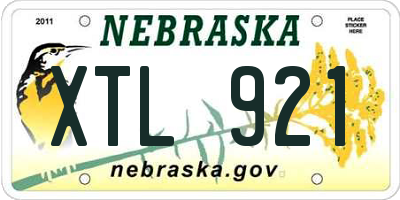NE license plate XTL921