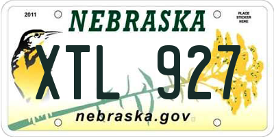NE license plate XTL927