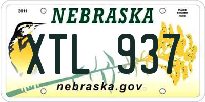 NE license plate XTL937