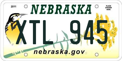 NE license plate XTL945