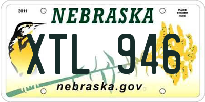 NE license plate XTL946