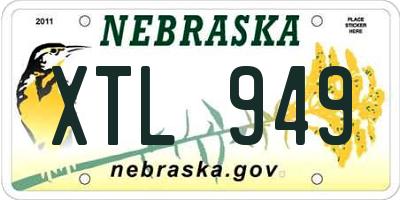 NE license plate XTL949