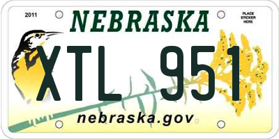 NE license plate XTL951