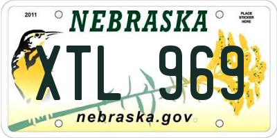 NE license plate XTL969