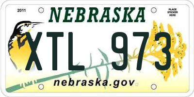 NE license plate XTL973